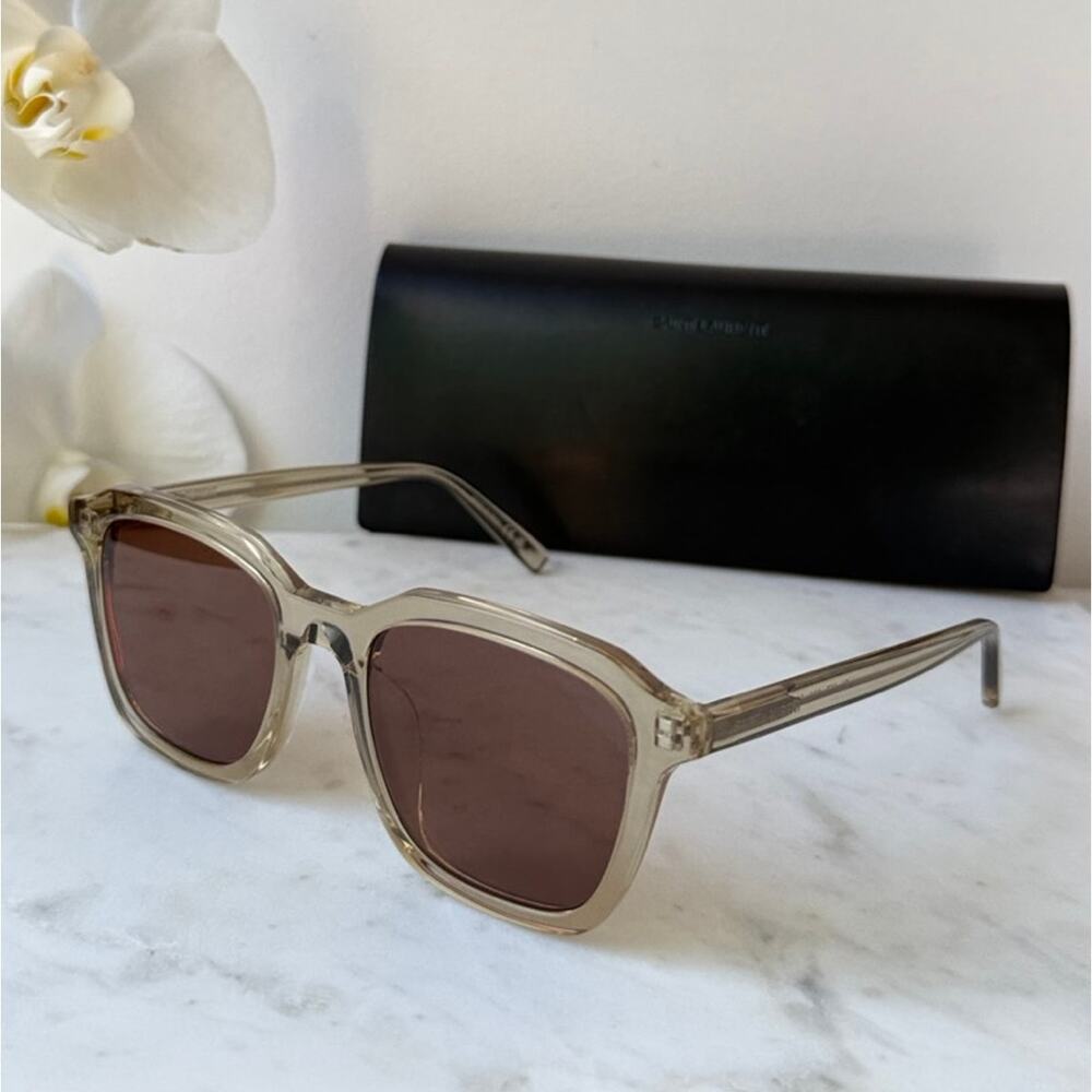 NEW Saint Laurent SL457 Beige Unisex Sunglasses